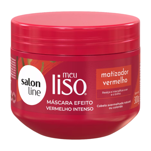 Salon Line Meu Liso Red Toning Mask 300 g front view – Buy now at MKPBR.COM – Worldwide Shipping