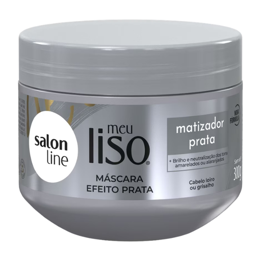 Salon Line Meu Liso Silver Toning Mask 300 g front view – Buy now at MKPBR.COM – Worldwide Shipping
