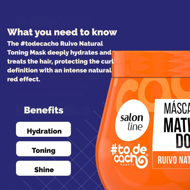 Red toning mask for curly and coily hair – Buy now at MKPBR.COM – Worldwide Shipping
