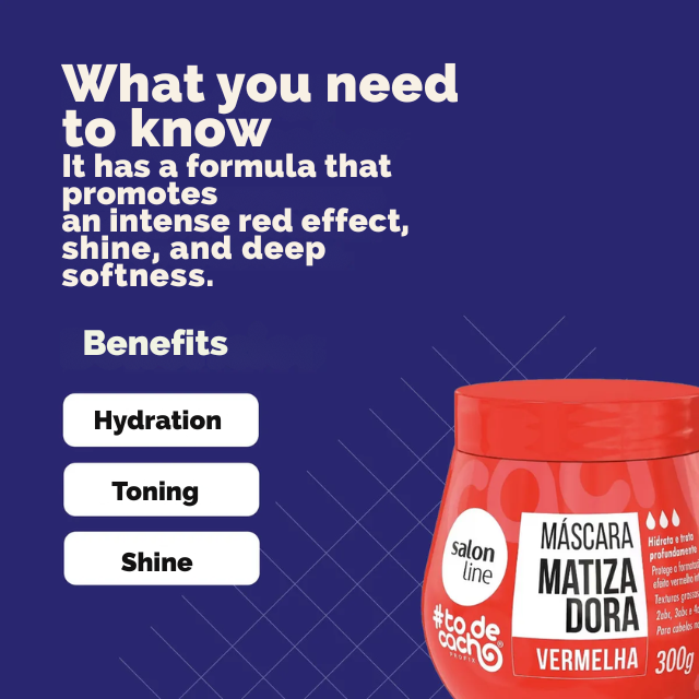 Red toning mask for curly and coily hair – Buy now at MKPBR.COM – Worldwide Shipping
