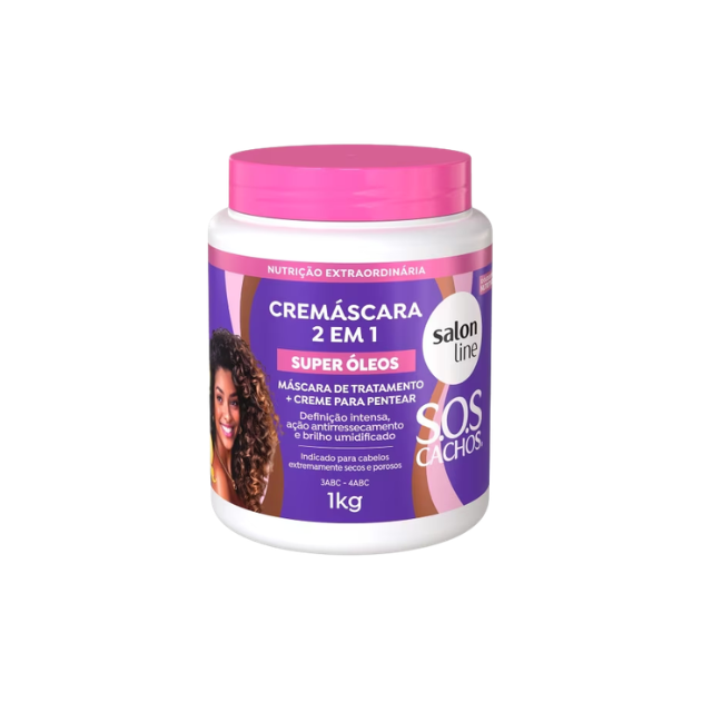 Salon Line S.O.S Cachos curl treatment and styling mask – Buy now at MKPBR.COM – Worldwide Shipping
