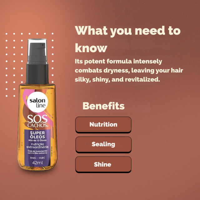 Salon Line Super Óleos nourishing hair oil 42ml – Buy now at MKPBR.COM – Worldwide Shipping
