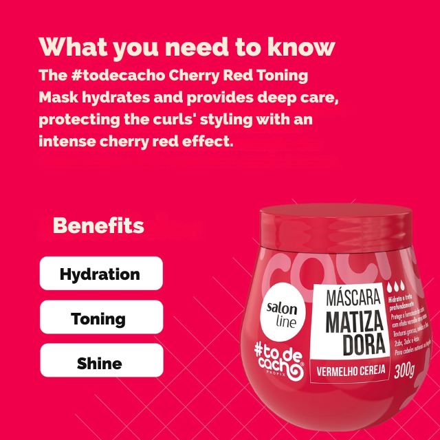 Cherry Red hair mask packaging 300 g – Buy now at MKPBR.COM – Worldwide Shipping
