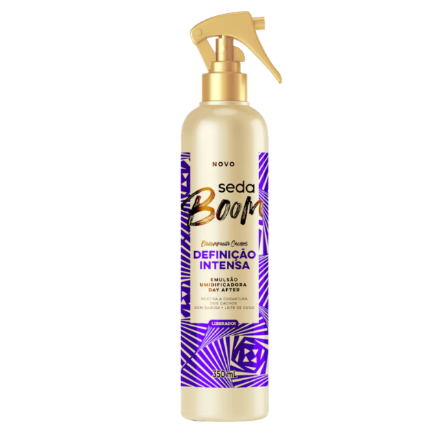 Seda Boom Definição Intensa Day After Moisturizing Emulsion, Curl Reactivation & Hydration Spray, 11.83 fl oz (350 ml) – Buy now at MKPBR.COM – Worldwide Shipping