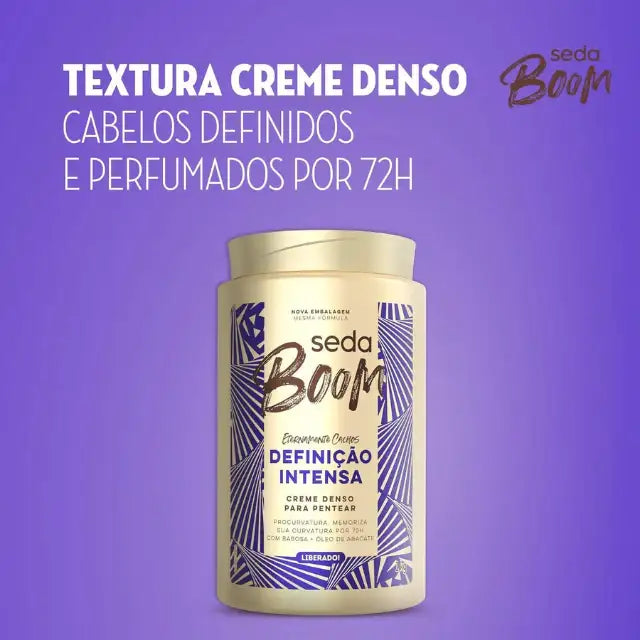 Seda Boom Definição Intensa Curl Definition Cream 1kg – Activates curl pattern for up to 72 hours of lasting definition – Buy now at MKPBR.COM – Worldwide Shipping.
