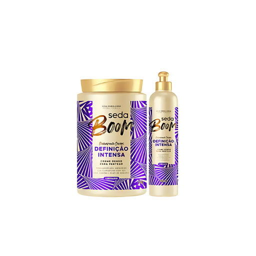 Seda Boom Definição Intensa Curl Definition Cream Size Options– Authentic Brazilian curl care for beautifully sculpted, natural hair – Buy now at MKPBR.COM – Worldwide Shipping.