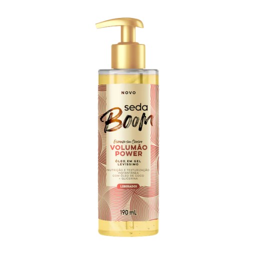 Seda Boom Volumão Power Ultra-Lightweight Oil-Gel, Instant Shine & Soft Definition, 6.42 fl oz (190 ml) – Buy now at MKPBR.COM – Worldwide Shipping