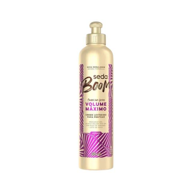 Seda Boom Volume Máximo Ultra-Lightweight Leave-In Cream, Maximum Volume & 72h Activation, 23.67 fl oz (700 ml) / 11.83 fl oz (350 ml) – 11.83 fl oz (350 ml) size for weightless volume – Buy now at MKPBR.COM – Worldwide Shipping