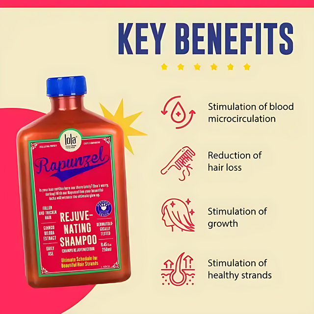 Rapunzel Rejuvenating Shampoo 250ml bottle for healthy hair mkpbr.com