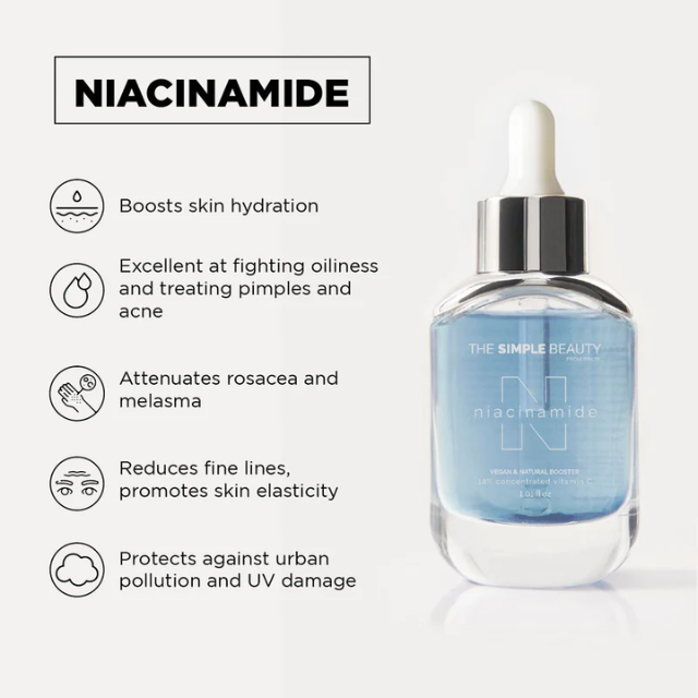 Simple Organic Niacinamide Serum 1 oz (30 ml) Brazilian Clean Beauty – Buy now at MKPBR.COM – Worldwide Shipping
