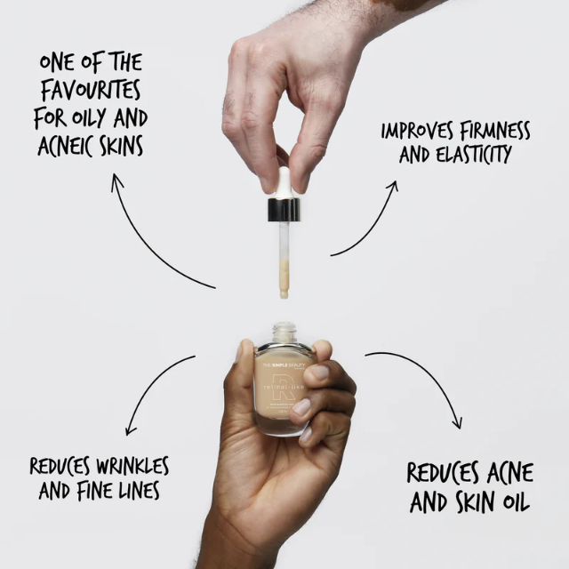 Simple Organic Retinol‑Like Serum 1 oz (30 ml) Collagen Boosting Formula – Buy now at MKPBR.COM – Worldwide Shipping