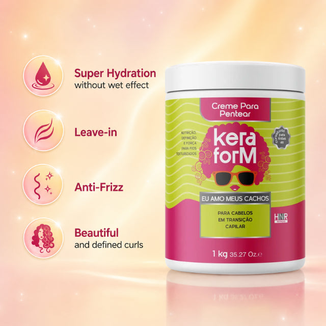 Skafe Keraform I Love My Curls 1kg paraben-free formula with Coconut Oil Collagen and Olive Oil for nourished curls Buy now at MKPBR.COM – Worldwide Shipping
