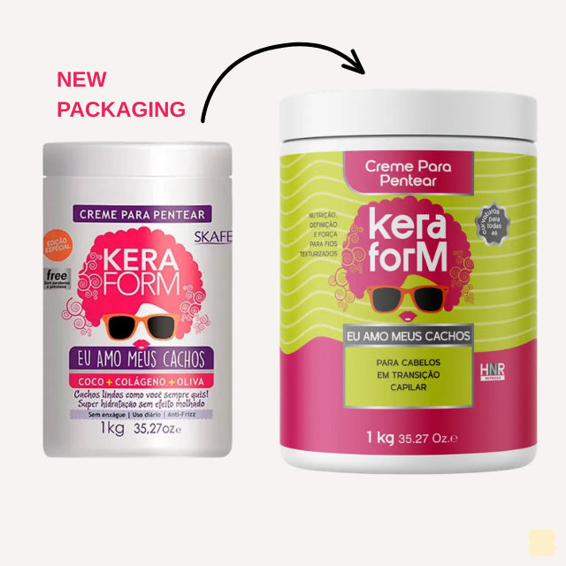 Skafe Keraform I Love My Curls Brazilian curly hair treatment for soft touchable defined curls Buy now at MKPBR.COM – Worldwide Shipping