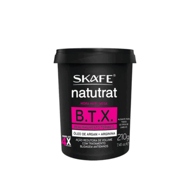 Skafe Natutrat BTX Mega Thermal Hair Realignment Treatment 7.41 oz – Front view of packaging with Brazilian cosmetic branding Buy now at MKPBR.COM – Worldwide Shipping