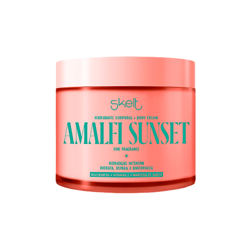 Skelt Amalfi Sunset Body Cream – Hydrating Deodorant Moisturizer with Niacinamide & Shea Butter – 7.05 oz (200 g) hero packaging – Buy now at MKPBR.COM – Worldwide Shipping