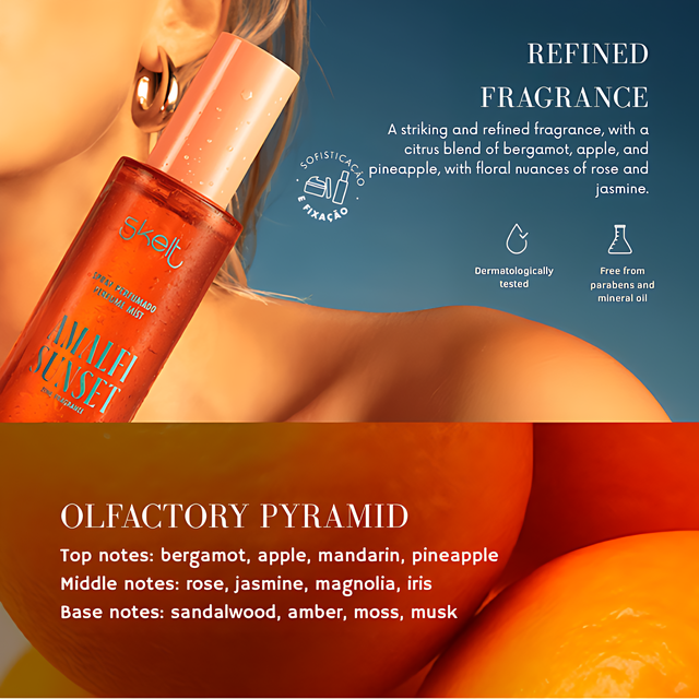 Skelt Body Splash Amalfi Sunset fragrance notes visual pyramid – Buy now at MKPBR.COM – Worldwide Shipping