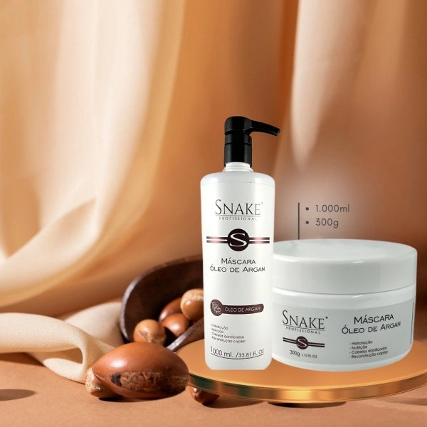 Snake Profissional Argan Oil Hair Mask 1000ml Alternate View – Buy now at MKPBR.COM – Worldwide Shipping