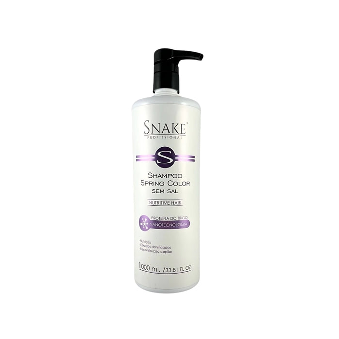 Snake Profissional Nutritive Hair Salt-Free Shampoo 1000ml front view of the professional salon-size bottle – Buy now at MKPBR.COM – Worldwide Shipping