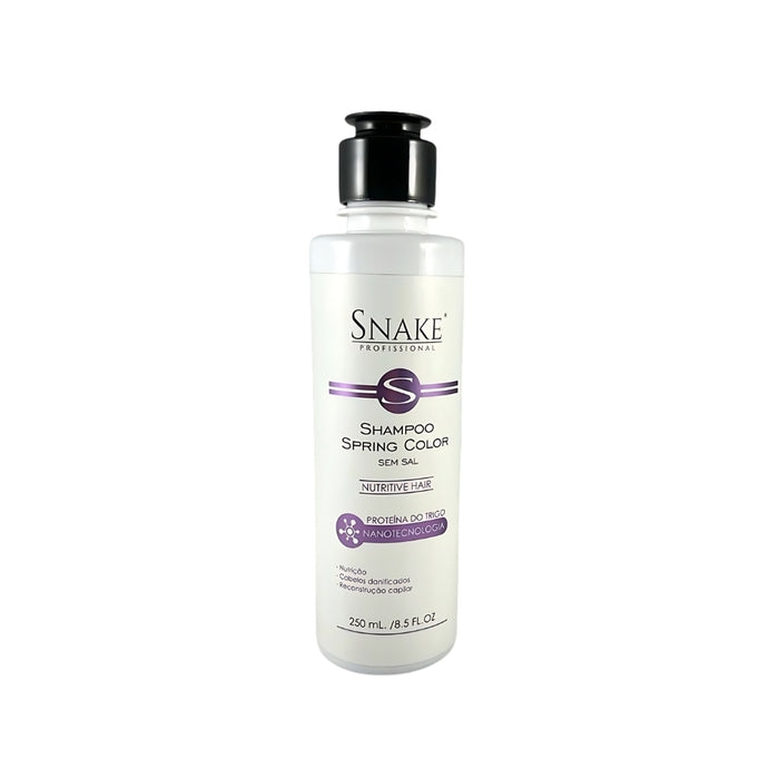 Snake Profissional Nutritive Hair Salt-Free Shampoo 250ml front view of the Brazilian salon bottle – Buy now at MKPBR.COM – Worldwide Shipping