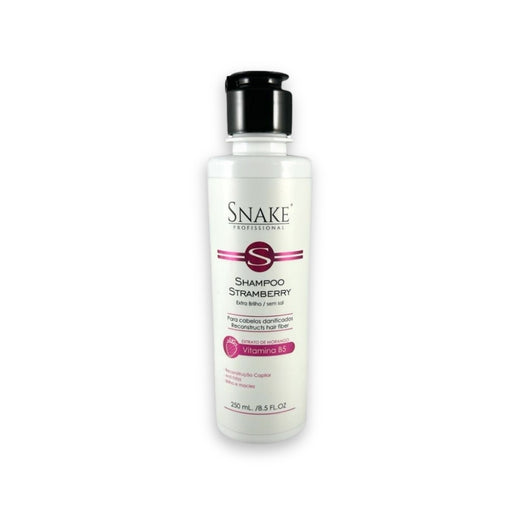 Snake Profissional Strawberry Hair Shampoo 250ml bottle front – Buy now at MKPBR.COM – Worldwide Shipping