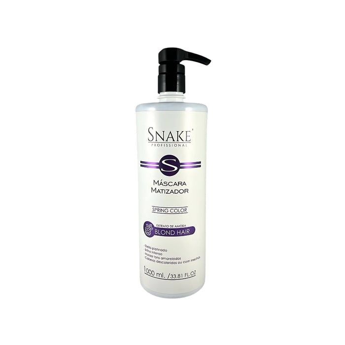 Snake Profissional Toning Hair Mask Platinum Blonde 1000ml jar – Buy now at MKPBR.COM – Worldwide Shipping