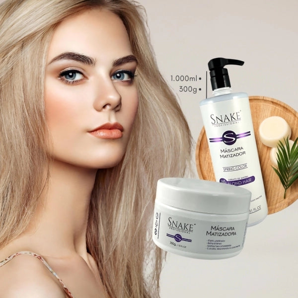 Snake Profissional Toning Hair Mask Platinum Blonde 1000ml jar, alternate view – Buy now at MKPBR.COM – Worldwide Shipping