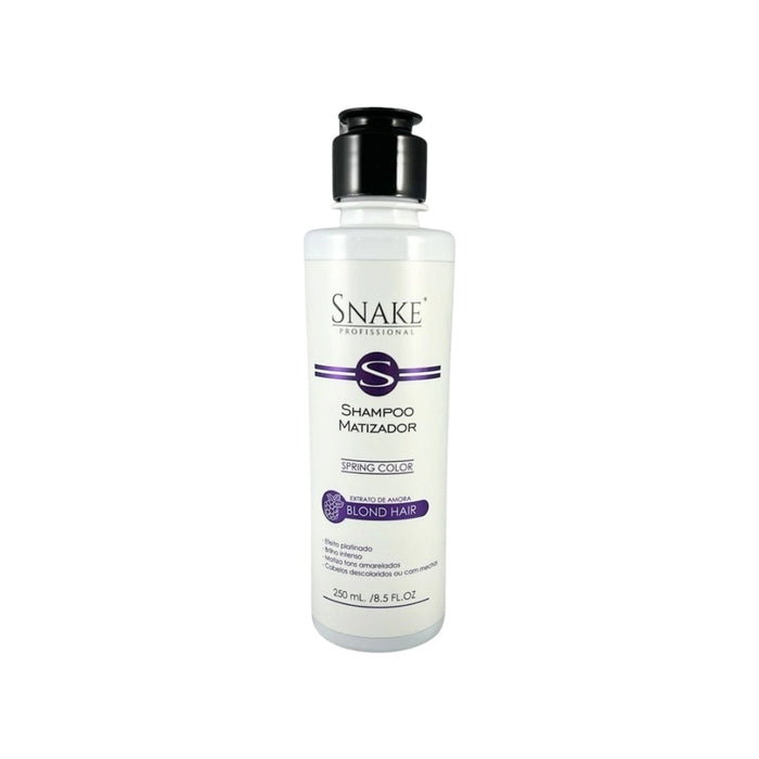 Snake Profissional Toning Shampoo Platinum Blonde 250ml bottle – Buy now at MKPBR.COM – Worldwide Shipping