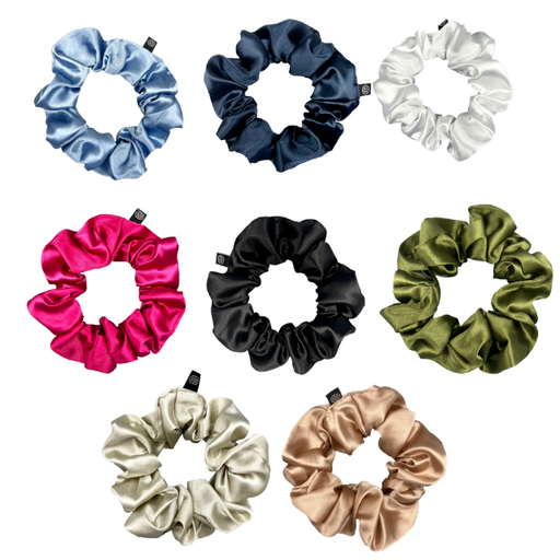 Super Cacheada Bigger Satin Anti-Frizz Scrunchie Kit (5-Pack) – Random Colors – Buy now at MKPBR.COM – Worldwide Shipping