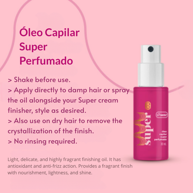 Super Cacheada Curl Finishing Oil to Soften Cast and Add Shine 1.01 oz (30 ml) – Buy now at MKPBR.COM – Worldwide Shipping