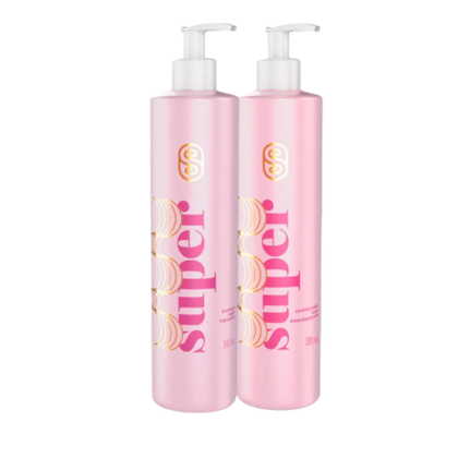 Super Cacheada Duplinha Super Tradicional Shampoo + Conditioner Kit for Hydration & Detangling (10.14 fl oz + 9.46 fl oz | 300 ml + 280 ml)