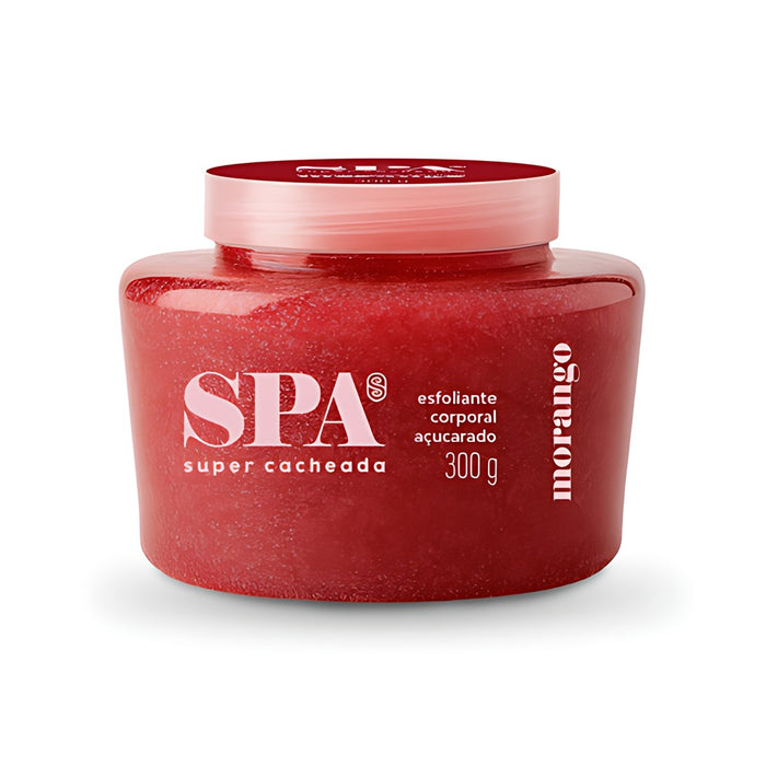 Super Cacheada Esfoliante Corporal Açucarado Strawberry SPA sugar body scrub with fruit complex – Buy now at MKPBR.COM – Worldwide Shipping