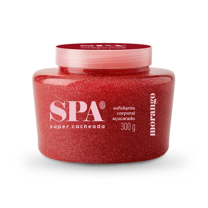 Super Cacheada Esfoliante Corporal Açucarado Strawberry SPA sugar body scrub with fruit complex – Buy now at MKPBR.COM – Worldwide Shipping