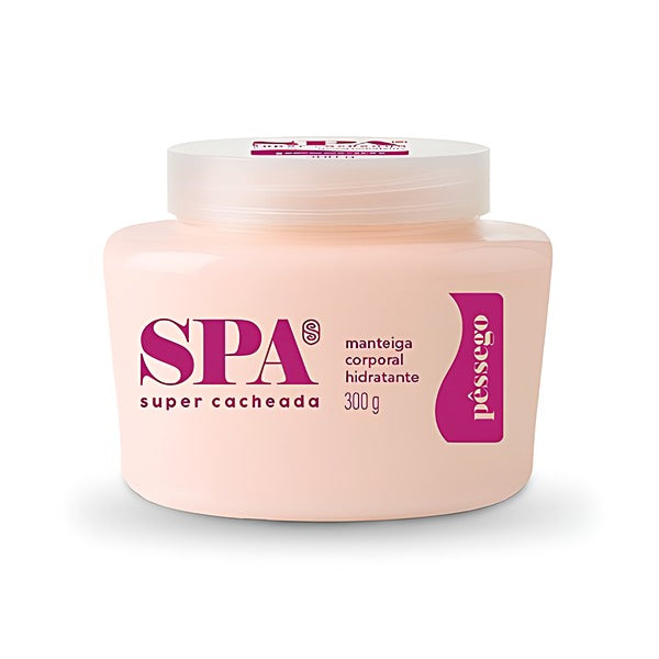 Super Cacheada Manteiga Corporal Hidratante Peach SPA body butter with mango and cereal butters – Buy now at MKPBR.COM – Worldwide Shipping