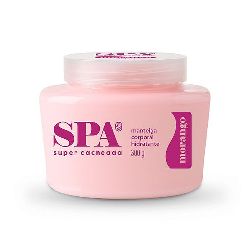 Super Cacheada Manteiga Corporal Hidratante Strawberry SPA body butter with mango and cereal butters – Buy now at MKPBR.COM – Worldwide Shipping