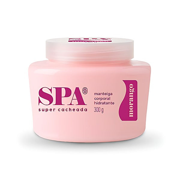 Super Cacheada Manteiga Corporal Hidratante Strawberry SPA body butter with mango and cereal butters – Buy now at MKPBR.COM – Worldwide Shipping