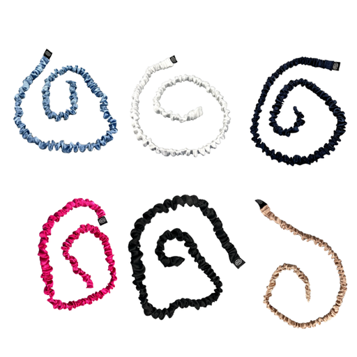 Super Cacheada Premium Satin Afro Puff Hair Tie Kit (5-Pack) – Random Colors – Buy now at MKPBR.COM – Worldwide Shipping