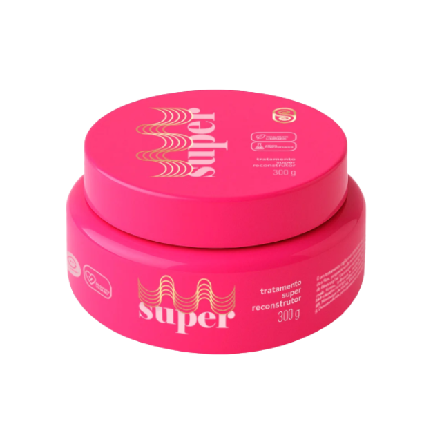 Super Cacheada Tratamento Super Reconstrutor Deep Reconstructive Hair Treatment Mask 10.58 oz (300 g) – Buy now at MKPBR.COM – Worldwide Shipping