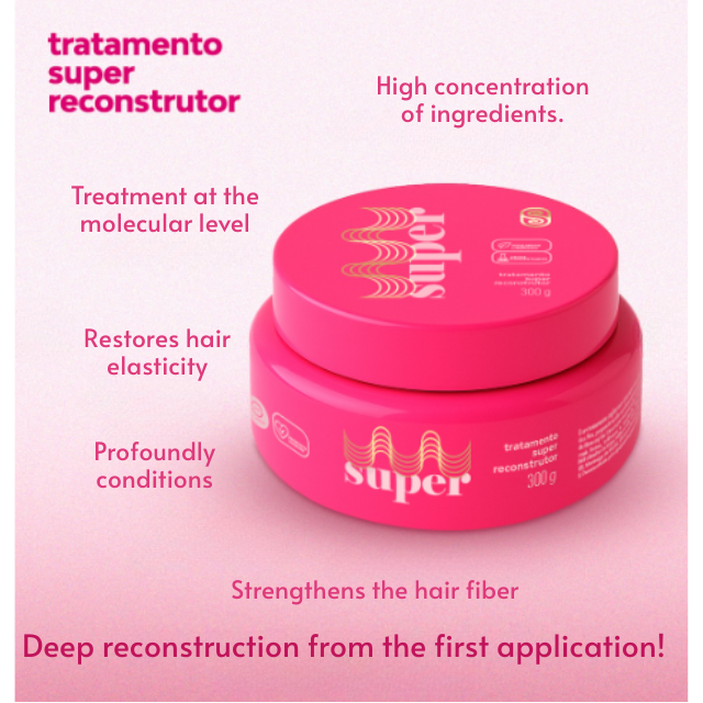 Super Cacheada Tratamento Super Reconstrutor Elasticity Restoration Treatment – Buy now at MKPBR.COM – Worldwide Shipping