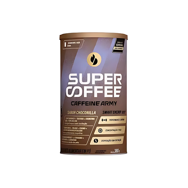 SuperCoffee Choconilla Functional Blend, Energy & Focus - 13.40 oz (380g) - Rich chocolate and vanilla for focused energy – Buy now at MKPBR.COM – Worldwide Shipping
