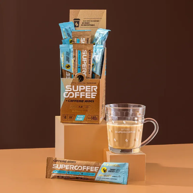 SuperCoffee To Go daily energy boost sachets, a convenient solution for sustained vitality and concentration – Buy now at MKPBR.COM – Worldwide Shipping