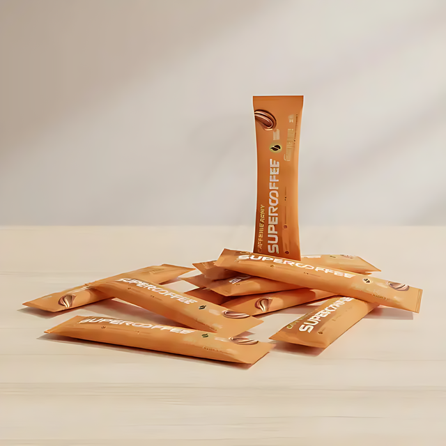 SuperCoffee To Go focus supplement in individual packs, perfect for enhancing mental clarity on the go – Buy now at MKPBR.COM – Worldwide Shipping