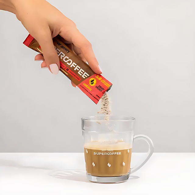SuperCoffee To Go travel-friendly wellness drink, providing functional benefits for your busiest days and trips – Buy now at MKPBR.COM – Worldwide Shipping