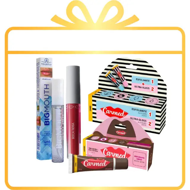 Trending Brazilian Lip Products Kit with Carmed, Boca Rosa, and Phállebeauty for Irresistible Lips – Buy now at MKPBR.COM – Worldwide Shipping