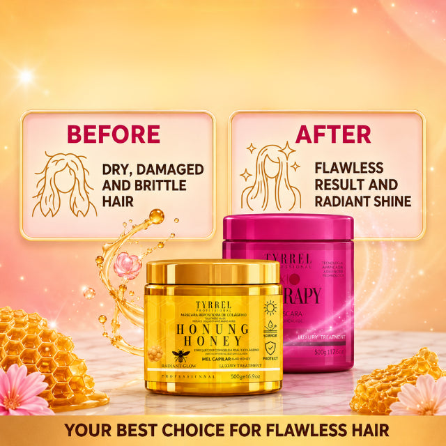 Tyrrel collagen and lipid repair system for restoring elasticity and shine to damaged hair – Buy now at MKPBR.COM – Worldwide Shipping