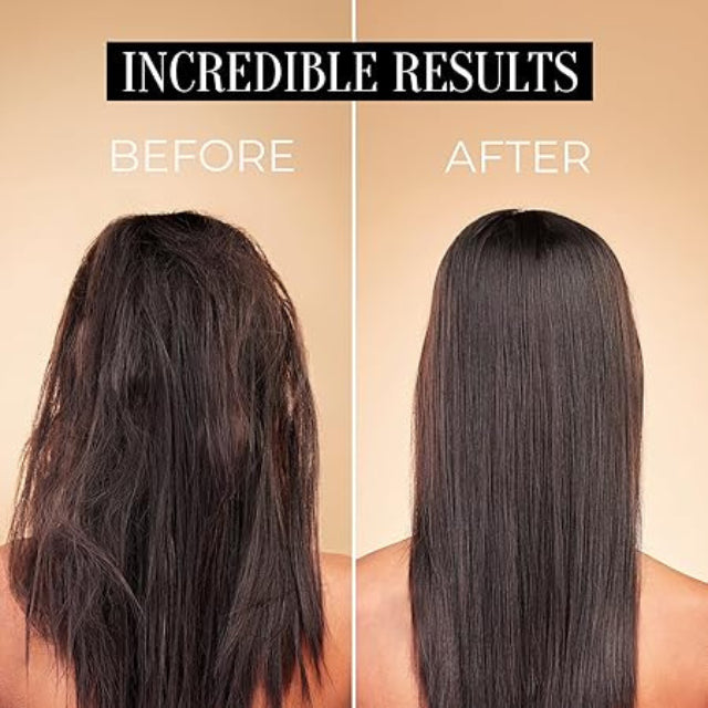 Tyrrel Healing Lipoprotein Fluid demonstrating anti-frizz and high-shine results on hair – Buy now at MKPBR.COM – Worldwide Shipping