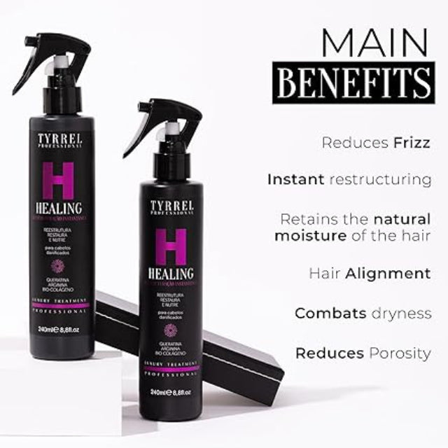Tyrrel Professional Healing Fluid featuring advanced nanoparticle technology for hair reconstruction – Buy now at MKPBR.COM – Worldwide Shipping