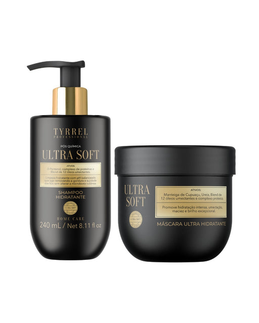 Tyrrel Ultra Soft Post-Chemical Repair Kit shampoo 240 ml and mask 250 g – Buy now at MKPBR.COM – Worldwide Shipping