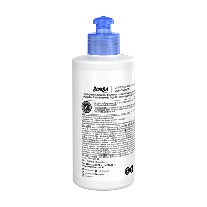 Salon Line S.O.S Bomba Original Leave-In Styling Cream – back label – Buy now at MKPBR.COM – Worldwide Shipping