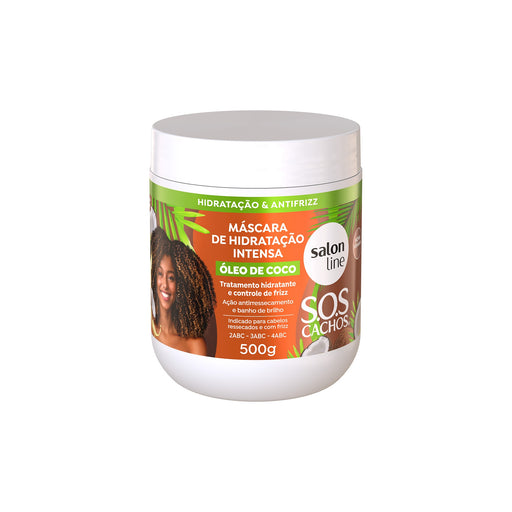 Salon Line S.O.S Cachos Coco Tratamento Profundo Hydrating Mask – front view – Buy now at MKPBR.COM – Worldwide Shipping
