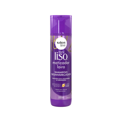 Salon Line Meu Liso Blonde Toning Shampoo – front view – Buy now at MKPBR.COM – Worldwide Shipping